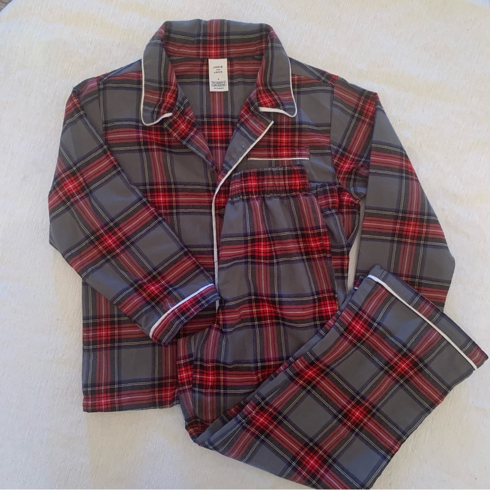 Janie & Jack Boys Christmas Pajamas Set 4T/4